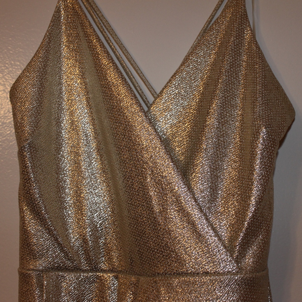 Criss Cross Gold Dress